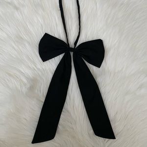 Large Black Bow Necktie
